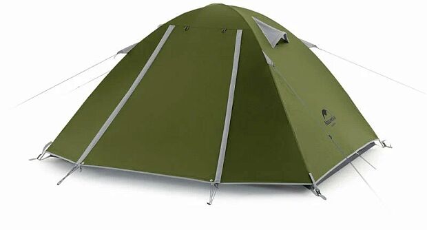 Палатка Naturehike P-Series NH18Z033-P трехместная темно-зеленая, 6927595783665 - 6