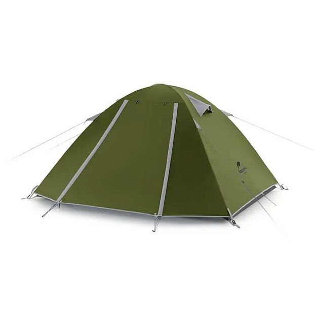 Палатка Naturehike P-Series NH18Z033-P трехместная темно-зеленая, 6927595783665 - 1